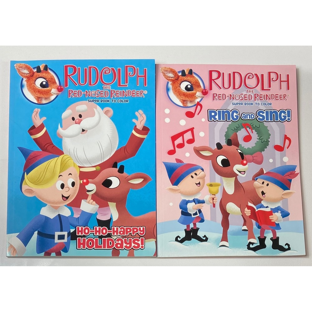 Rudolph Reindeer Ho-Ho-Happy Holidays! & Ring And Sing!‎ Super Books To Color